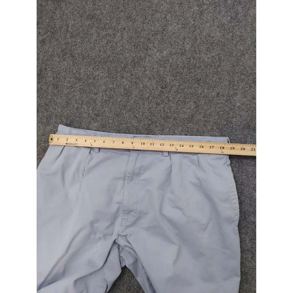 Vtg POLO RALPH LAUREN Shorts Mens 38 Blue Classic Chino Pleated Bermuda Beach
